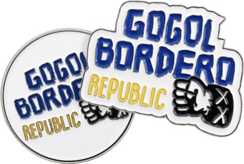 Two limited-edition Gogol Bordero pins