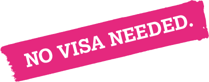 No visa needed.